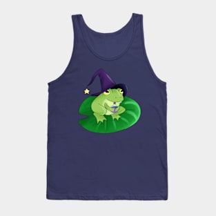 Wizard Frog on a Lilypad Tank Top